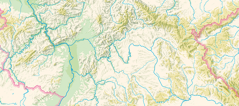 Orohydrographische Karte von Deutschland ohne Namensgut und Gradnetz (OH-stumm-A3) 