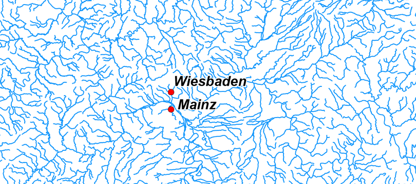 Themenkarte: Das Gewässernetz in Deutschland