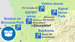 Themenkarte: Stadien der 1. Fußballbundesliga in der Saison 2012/13