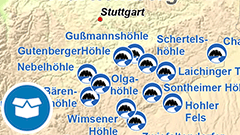Themenkarte: Schauhöhlen in Deutschland