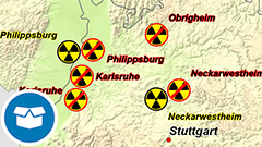 Themenkarte: Kernkraftwerke in Deutschland