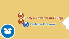 Themenkarte: Brauereien und Anteile am Gesamtbierabsatz in Deutschland