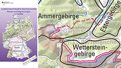 Landschaftskarte Deutschland 1:750 000