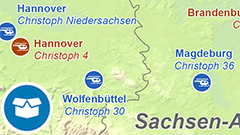 Themenkarte: Standorte von Rettungshubschraubern in Deutschland
