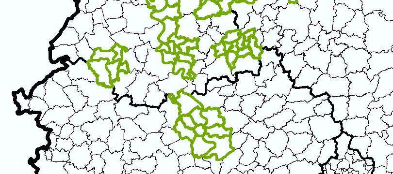 Kommunale Teilgebiete 1:25 000