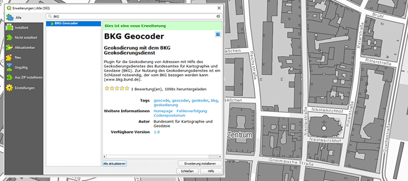 QGIS BKG Geocoder