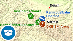 Themenkarte: Wintersportanlagen in Deutschland