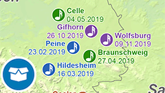 Themenkarte: Honky Tonk Standorte 2019 in Deutschland